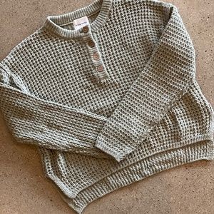 Like New Never Worn Pink Rose Brand Light Green Chenille Sweater